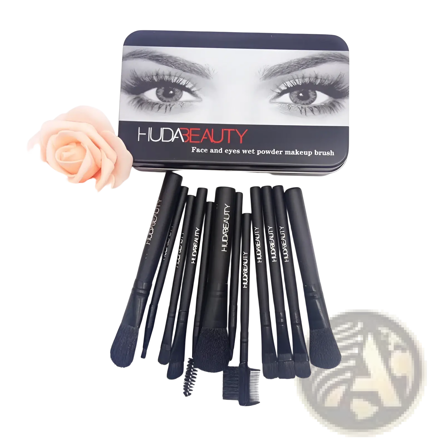 Makeup Brush Set 12 Piece Professional Tin Case