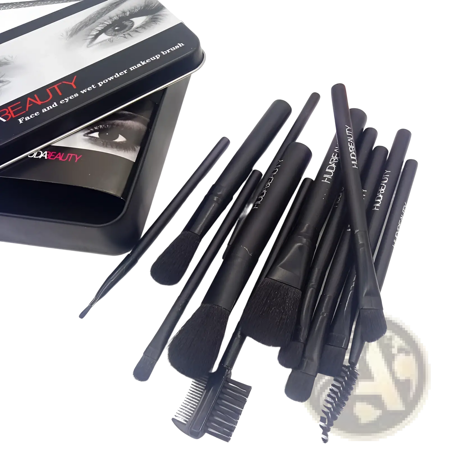 Makeup Brush Set 12 Piece Professional Tin Case