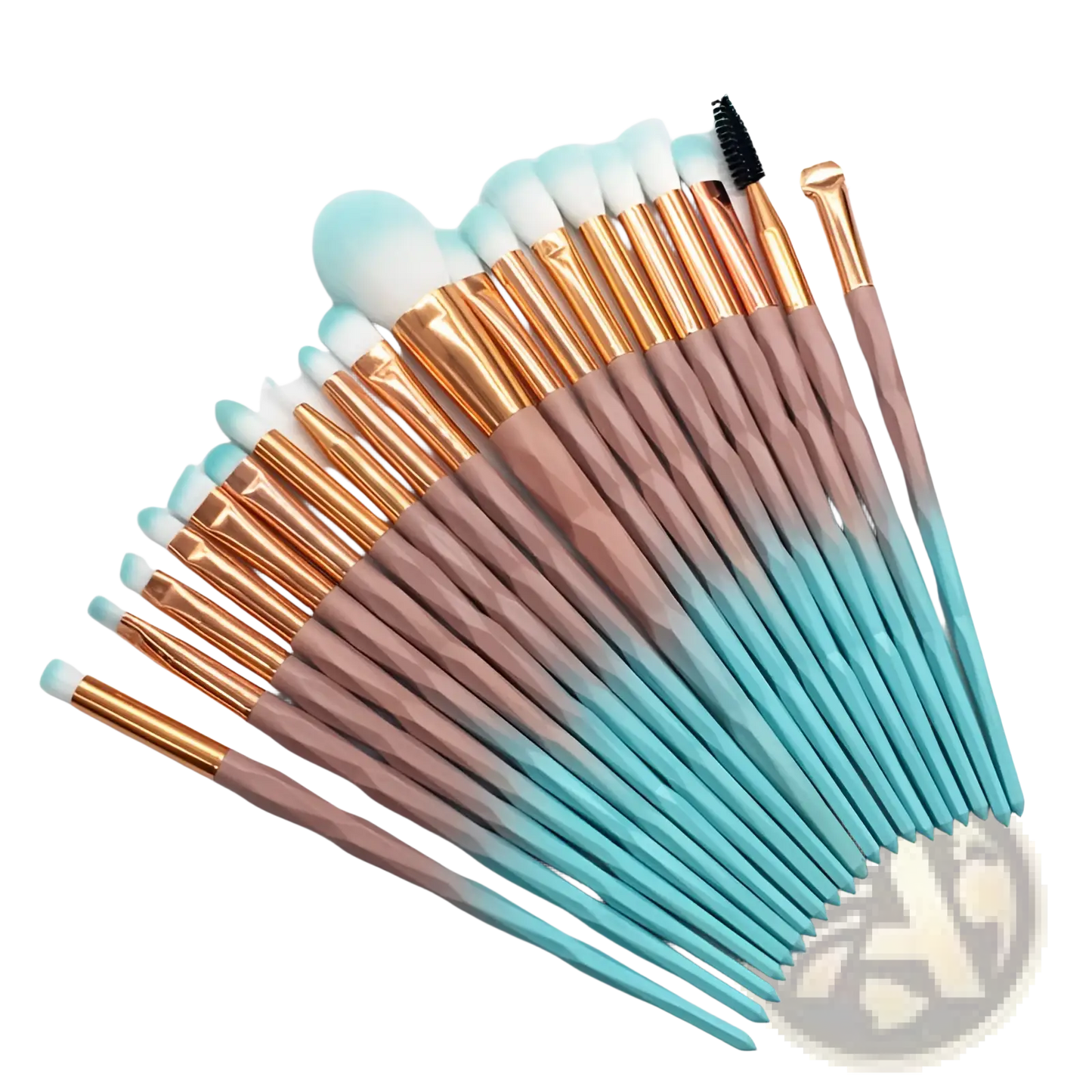 Makeup Brush Set 20 Piece Rose Gold and Glitter