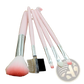 Makeup Brush Set 5 Piece Pink Gradient Bristle Tools