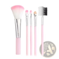 Makeup Brush Set 5 Piece Pink Gradient Bristle Tools
