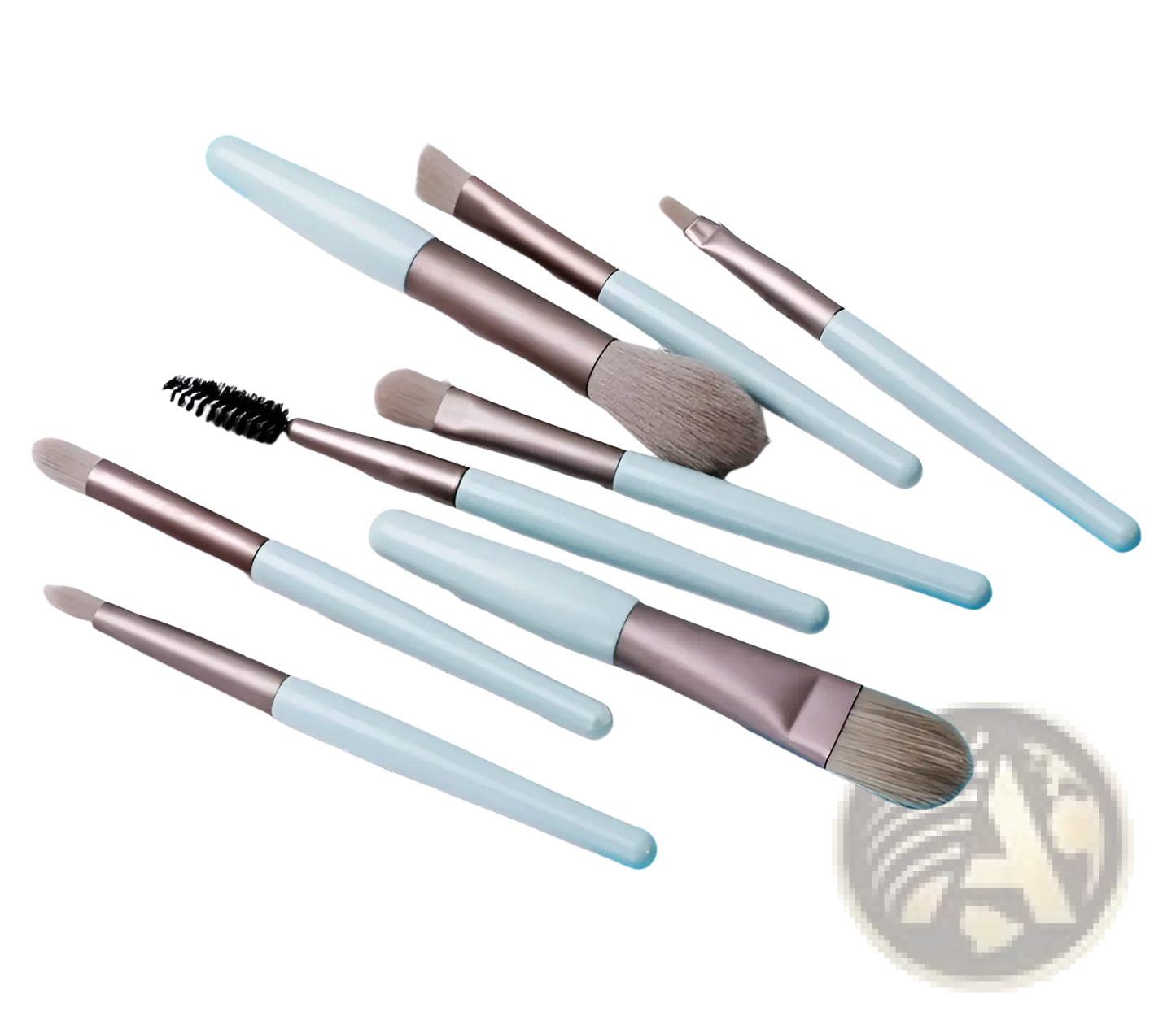 Makeup Brush Set with 8 Pieces and Leather Case