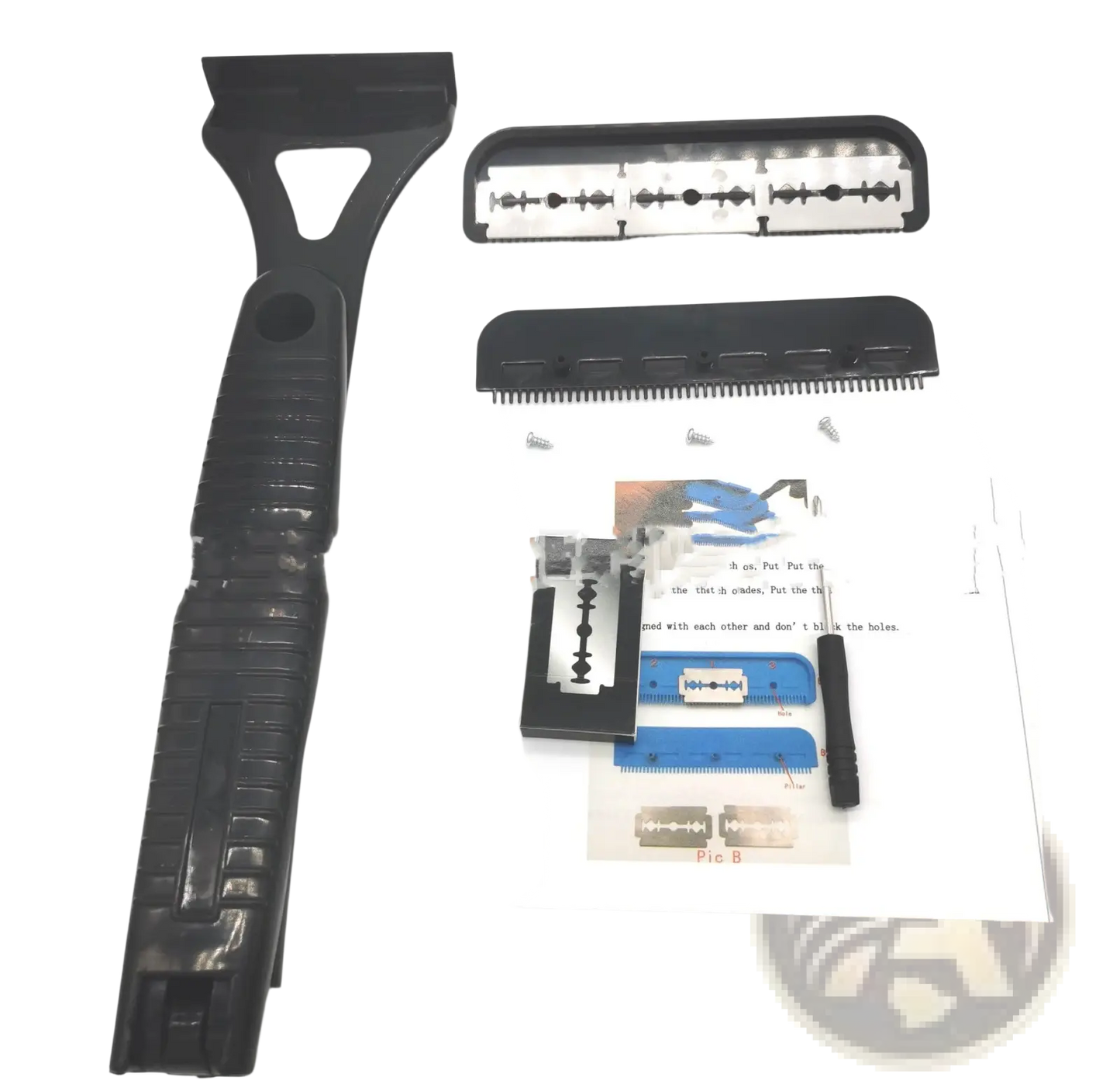 Manual Back Shaver and Body Hair Scraper with 5 Blades
