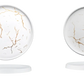 Marble Ceramic Plate with Gold Veining Tray