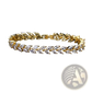 Marquise Zircon Leaf Tennis Bracelet in Polished Silver