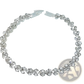 Marquise Zircon Leaf Tennis Bracelet in Polished Silver