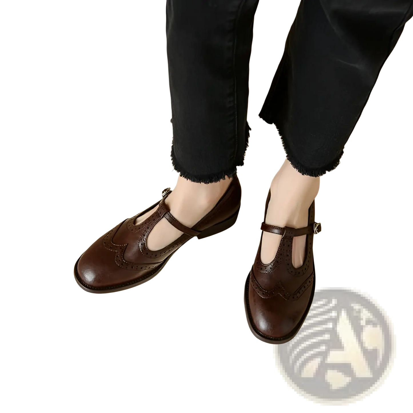 Mary Jane Shoes Retro Leather t Strap Brogue Style