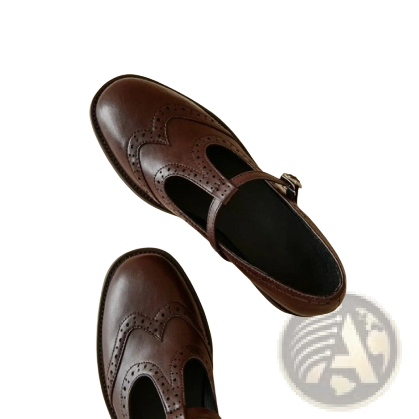 Mary Jane Shoes Retro Leather t Strap Brogue Style