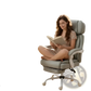 Massage Office Chair with Heat and Retractable Footrest