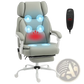 Massage Office Chair with Heat and Retractable Footrest