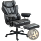 Massage Office Chair with Reclining Footrest 396lbs