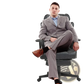 Massage Office Chair with Reclining Footrest 396lbs