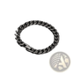 Matte Black Stainless Steel Curb Chain Bracelet