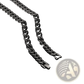 Matte Black Stainless Steel Curb Chain Bracelet