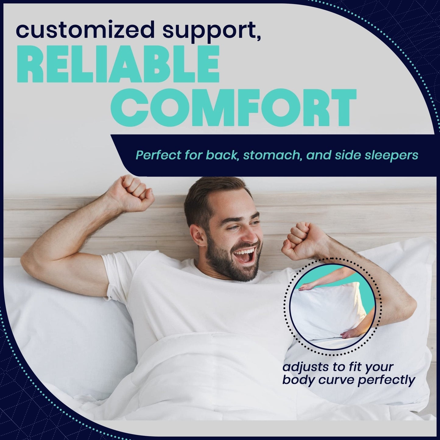 Memory Foam Pillows - King Size 2 Pack