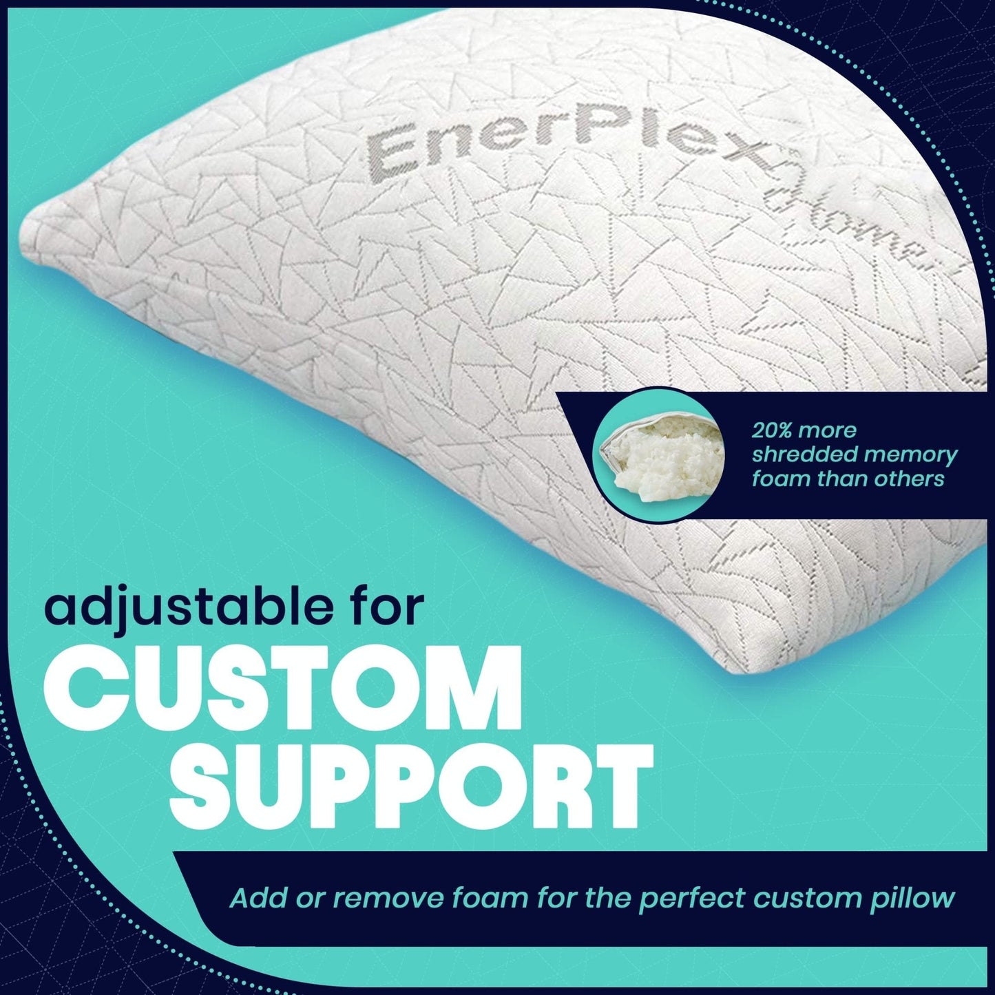 Memory Foam Pillows - King Size 2 Pack
