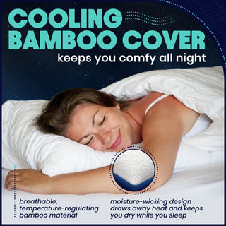 Memory Foam Pillows - King Size 2 Pack