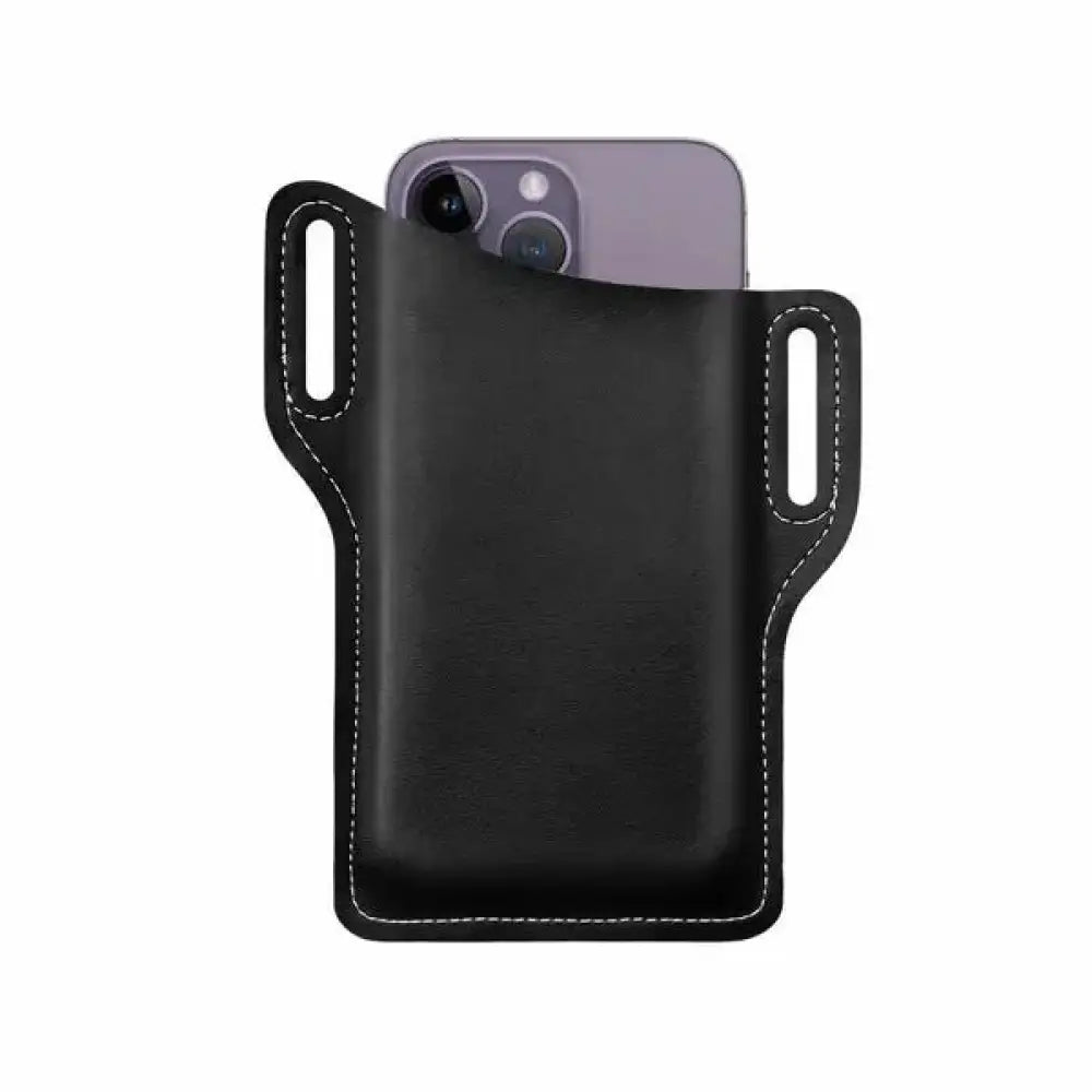 Genuine Leather Men's Belt Loop Phone Holster and Wallet Case