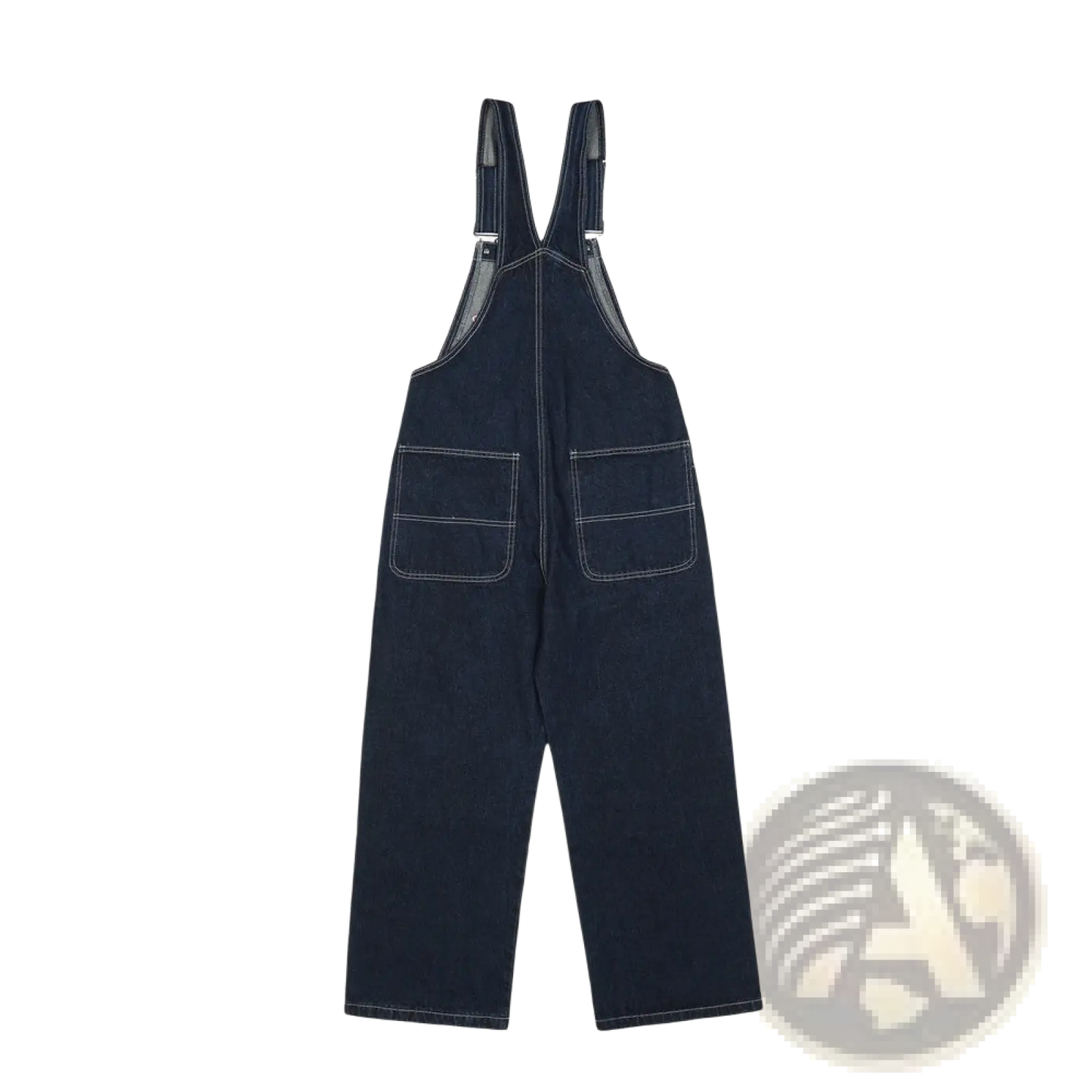 Men Embroidered Dark Blue Denim Overalls
