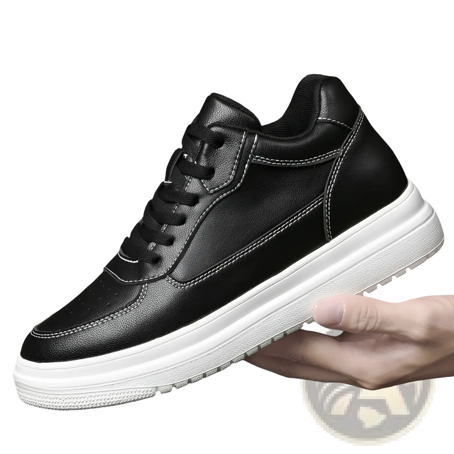 Men Leather Sneakers Platform Running Shoes