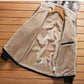 Men's Plus Size Faux Leather Jacket with Plush Fleece Lining