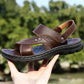 Men's Adjustable Genuine Leather Summer Beach Sandals