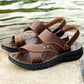 Men's Adjustable Genuine Leather Summer Beach Sandals