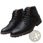 Men Winter Snow Boots Leather Fleece Warm Martin Shoes
