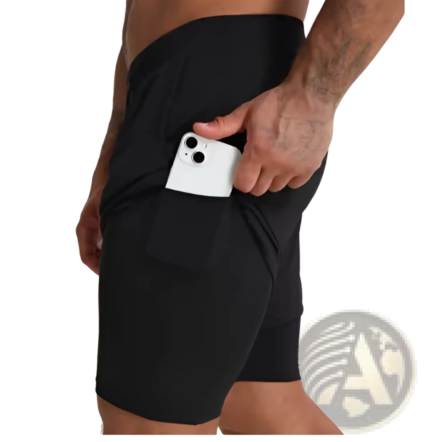 Men's 2-in-1 Breathable Quick Dry Athletic Training Shorts