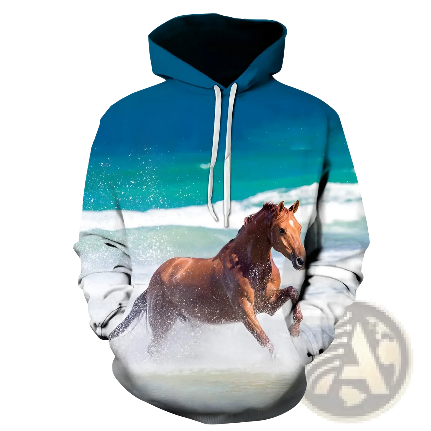 Men's 3d Dog Portrait Graphic Pullover Hoodie