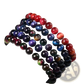Men's 8mm Natural Tiger Eye and Gemstone Bead Bracelets