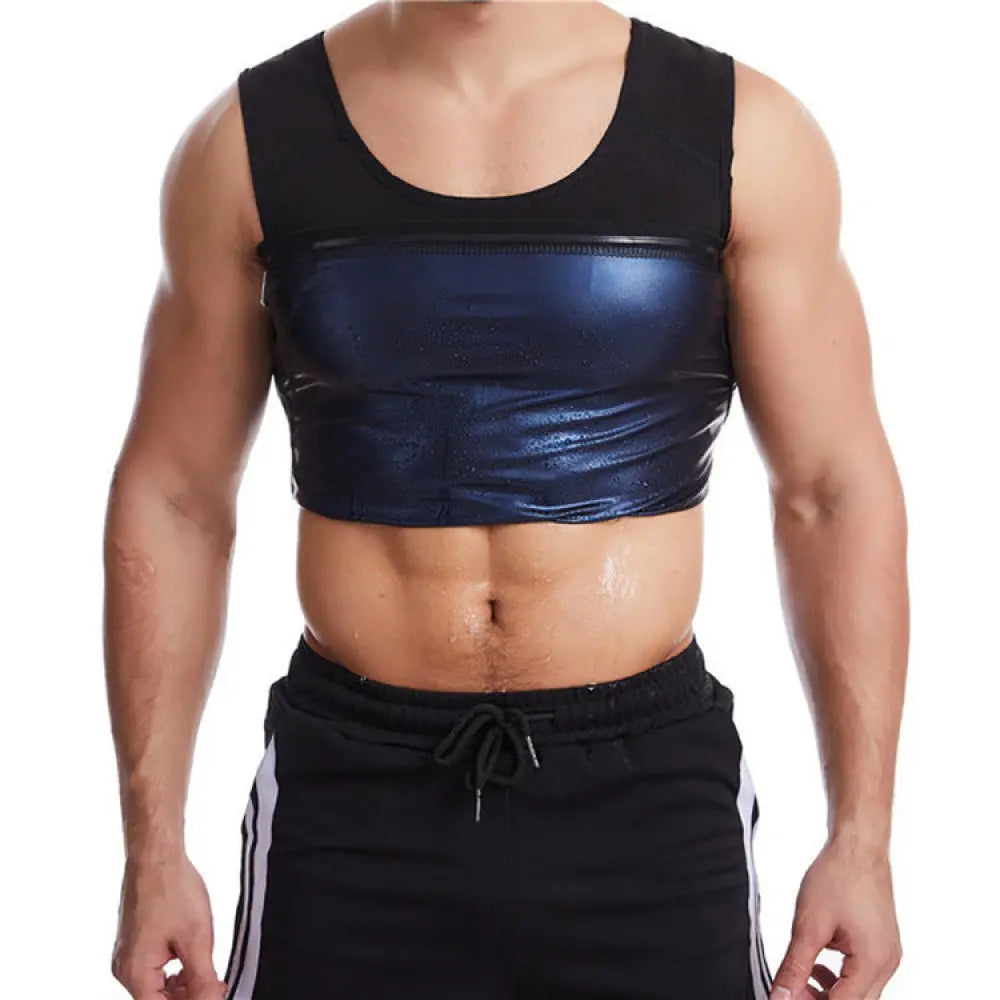 Unisex Metallic Sauna Sweat Vest and Waist Slimmer