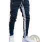 Men's Athletic Side Stripe Joggers with Zipper Cuffs