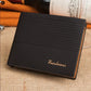 Fuerdanni Men's Perforated Leather Bifold Card Wallet