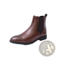 Men's Black Patent Leather Chelsea Boots Pointed Toe