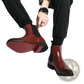 Men's Black Patent Leather Chelsea Boots Pointed Toe