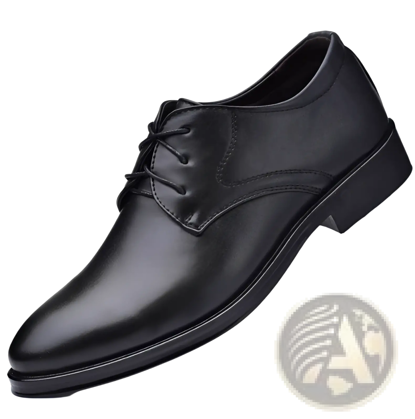 Men's Black Pointed Toe Leather Oxford Dress Shoes
