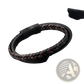 Men's Braided Leather Bracelet with Magnetic Clasp