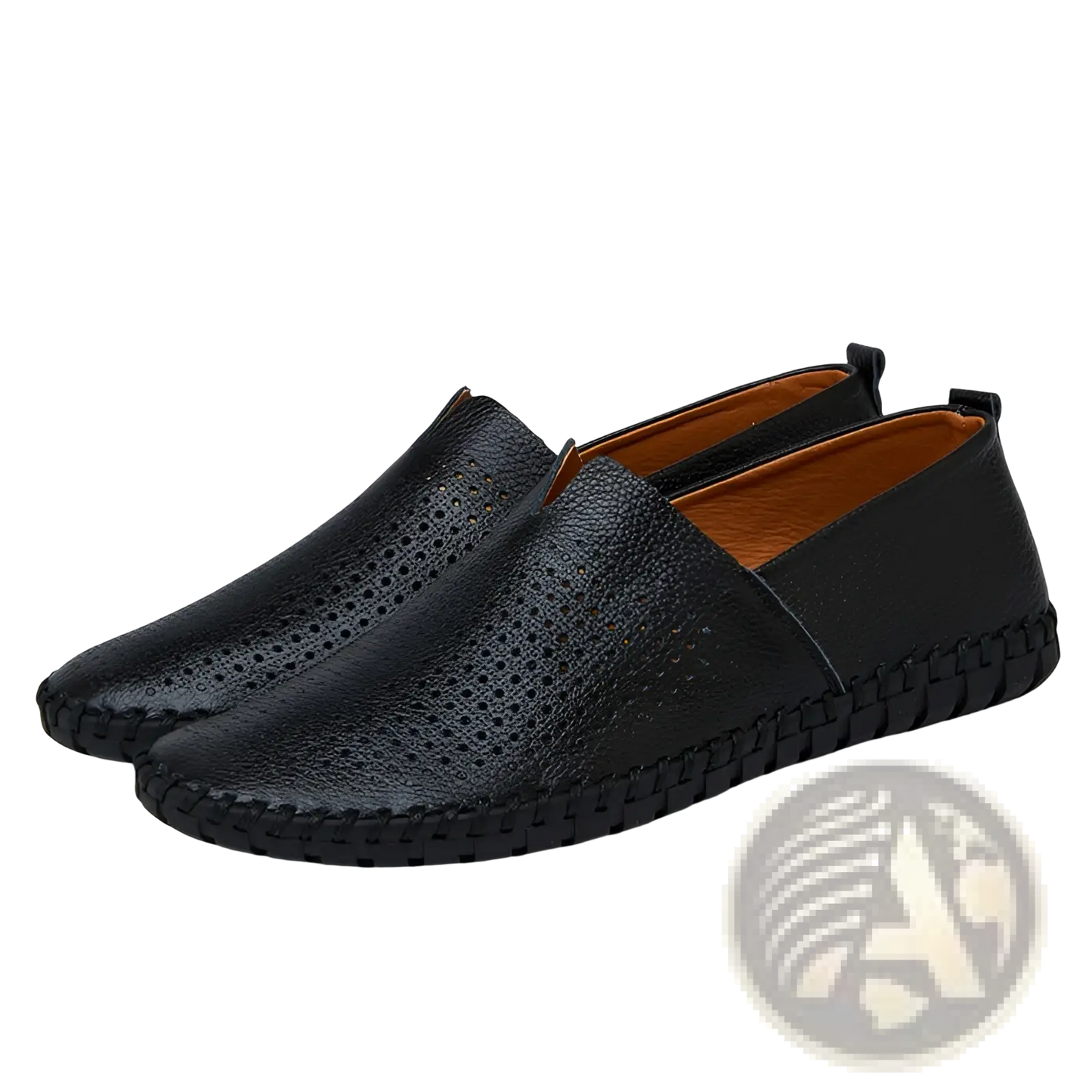 Men's Breathable Leather Driving Loafers in Large Sizes