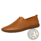 Men's Breathable Leather Driving Loafers in Large Sizes