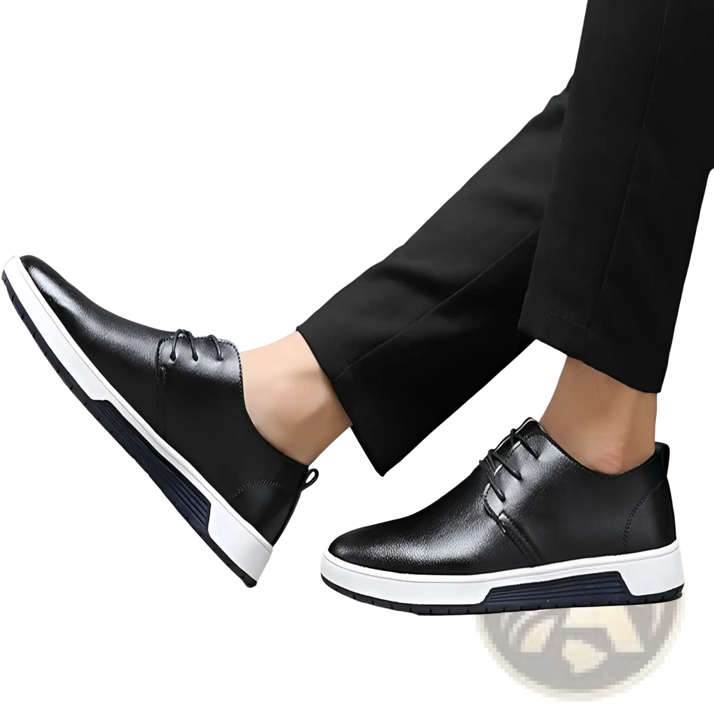 Men's Breathable Leather Sneakers Non-slip Shoes