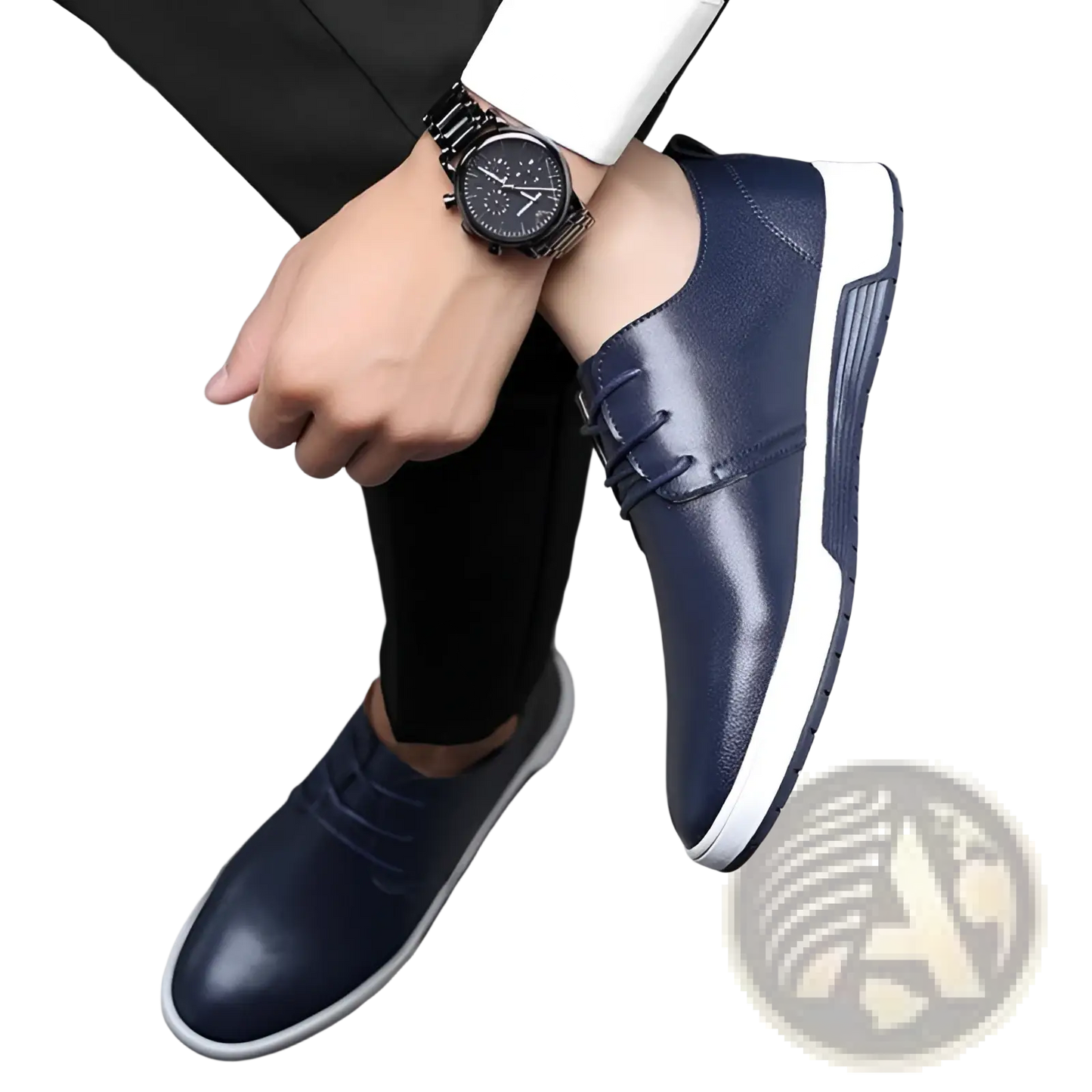 Men's Breathable Leather Sneakers Non-slip Shoes
