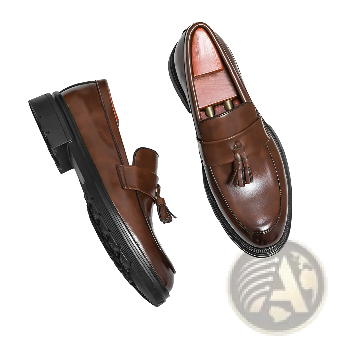 Men's Breathable Tassel Leather Brogue Loafers