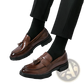 Men's Breathable Tassel Leather Brogue Loafers
