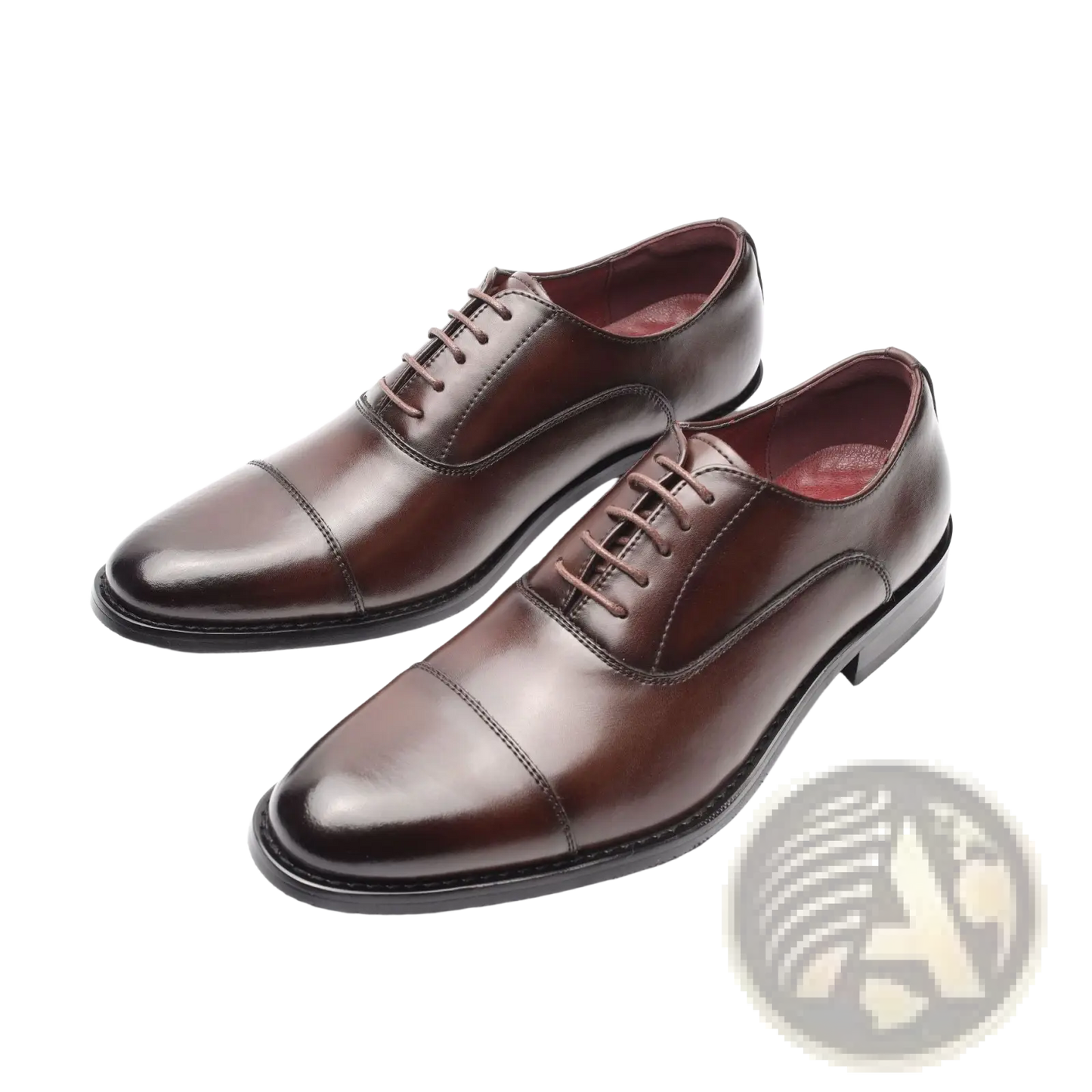 Men's British Leather Cap Toe 6cm Height Increasing Oxfords