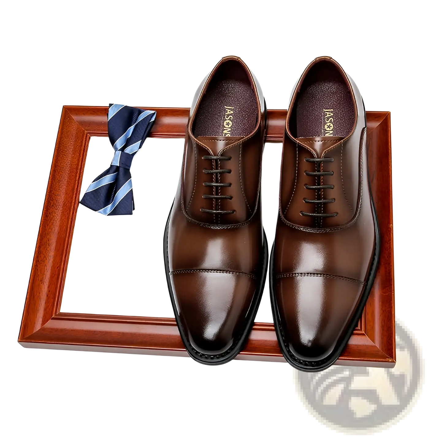 Men's British Leather Cap Toe 6cm Height Increasing Oxfords