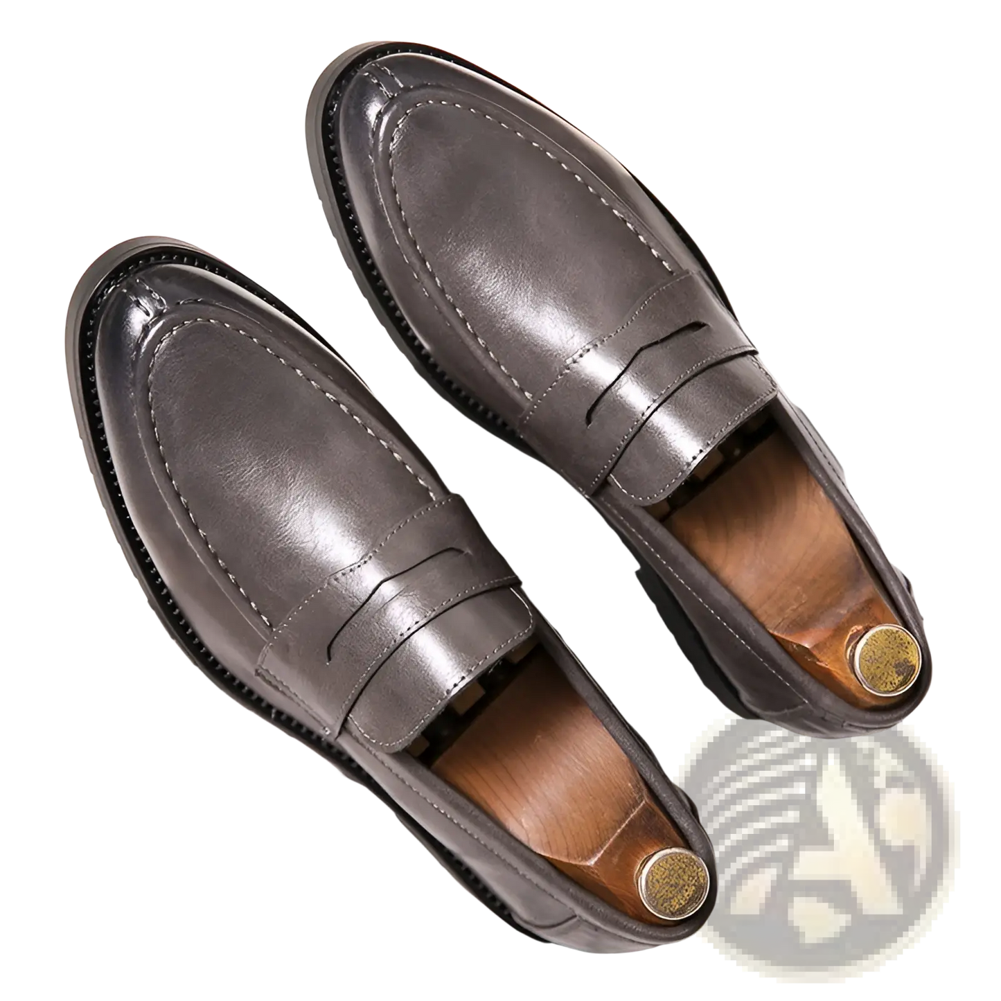 Men's British Style Microfiber Suede and Leather Loafers