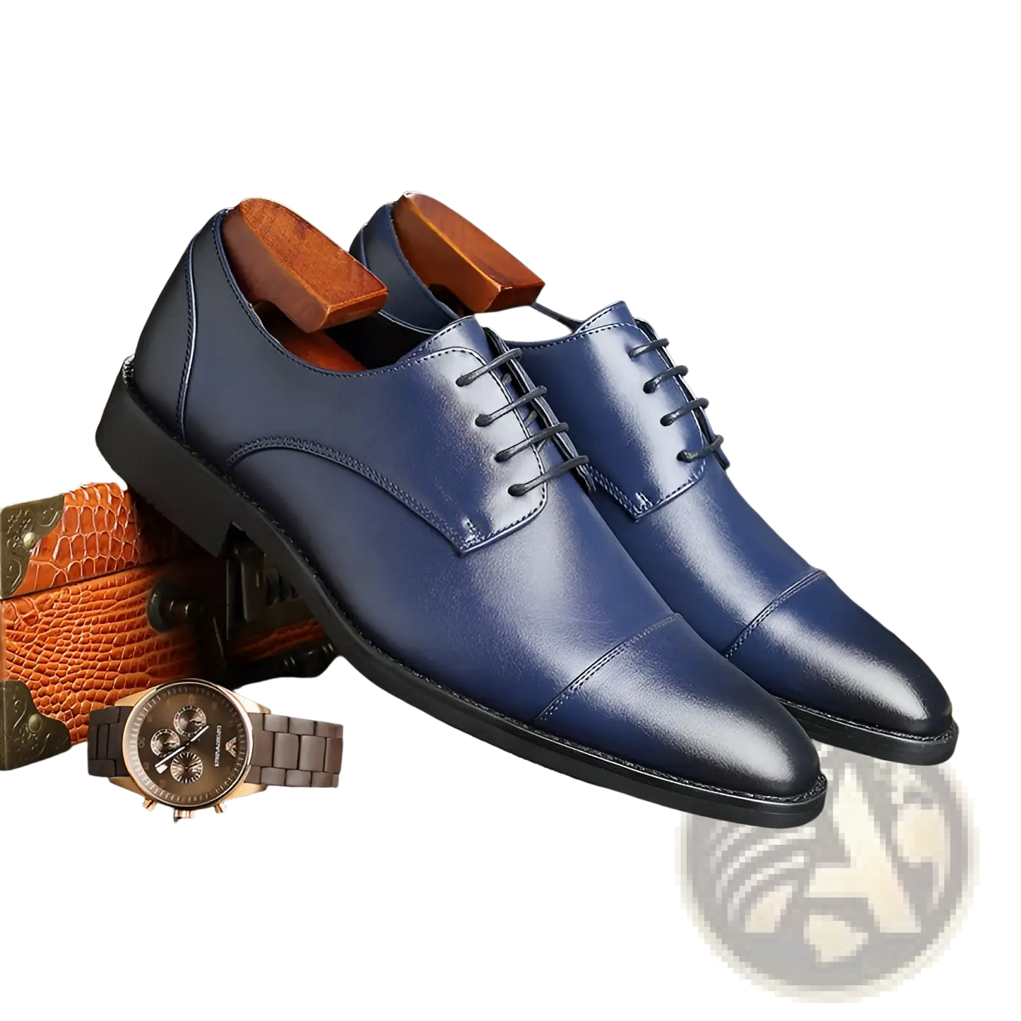 Men's British Style Pointed Toe Faux Leather Business Shoes