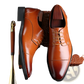 Men's British Style Pointed Toe Faux Leather Business Shoes