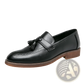 Men's Brogue Tassel Leather Loafers with Rubber Sole